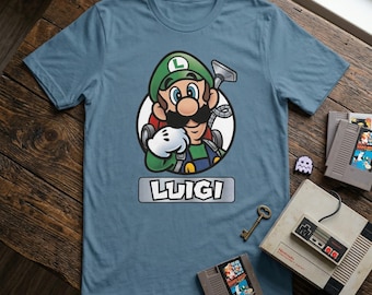 Luigi Geisterjäger Tee | Retro 2000er Jahre Gaming Nostalgie Shirt