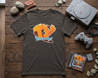 Ty The Tasmanian Tiger Retro Logo Tee | 2000s Gaming Shirt | Boomerang Mascot Graphic