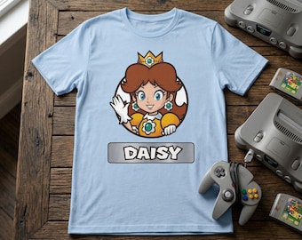 Retro Prinzessin Daisy Tee | Klassische Arcade Heldin Bekleidung | 90er Jahre Gaming Icon Geschenk