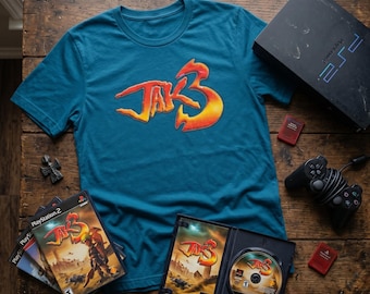 Jak 3 Retro Logo Tee | PS2 Naughty Dog Shirt | Early 2000s Wasteland Graphic