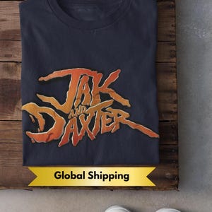 Jak and Daxter Retro Logo T-Shirt | 2000s PS2 Gaming Nostalgia Apparel | Worldwide Shipping