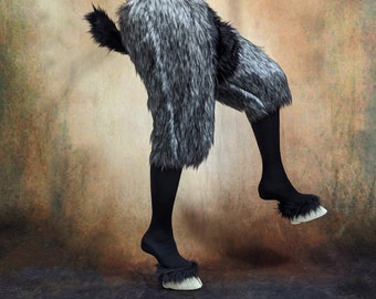 Creature Feet Hooves with Faux Fur Pants and Leggings