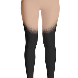 Medium to Black Spotted Transition Printed Leggings