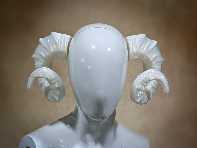 Lightweight Costume Large Ram Horns Etsy