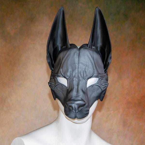 Deluxe Anubis Half Mask Egyptian Deity Canine Lightweight