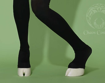 CUSTOM COLOR Creature Feet Unisex CLOVEN Hoof Shoes with Thigh High Leggings