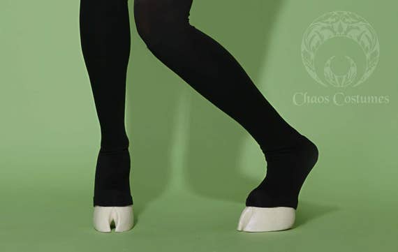 CUSTOM Creature Feet Unisex Cloven Hoof Shoes With Thigh High Leggings 