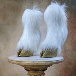 Creature Feet Unisex Faux Fur Feathered Custom Cloven Hooves