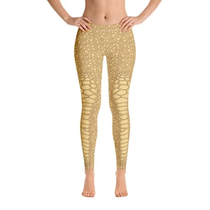 Goldene Schuppen-bedruckte Leggings