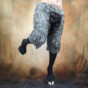 Creature Feet CLOVEN Hooves with Faux Fur Pants and Leggings