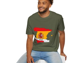 Camiseta con la bandera del mapa de España / Recuerdo del orgullo español