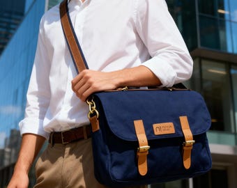 Navy Crossbody Messenger Bag for Everyday Use