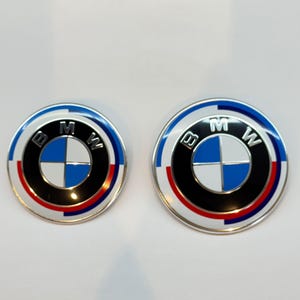 Enjoliveur 50e Anniversaire BMW – Insigne De Roue Noir – Série 1 3 5 7 X1 X3 X5 X6