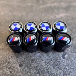 4x Sport M ventieldopjes zwart of klassiek zilver - Luchtdichte banddop met afdichting - Compatibel met 1 2 3 4 5 6 7 X Z M Performance Series