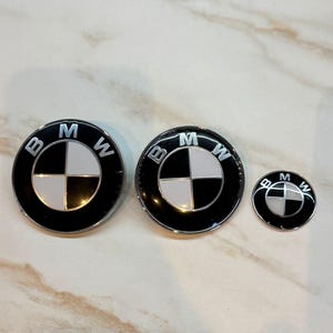 2 Pezzi 82 Mm + 74 Mm Emblema Automatico Per Cofano Anteriore Portellone Posteriore Baule Posteriore Bmw~p134805062 - Foto 5