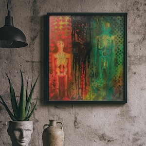 Hand Painted Street Art Spraypaint On Canvas