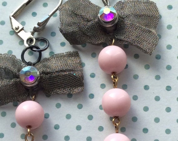 Pink Pearl Dangle and Drop Earrings