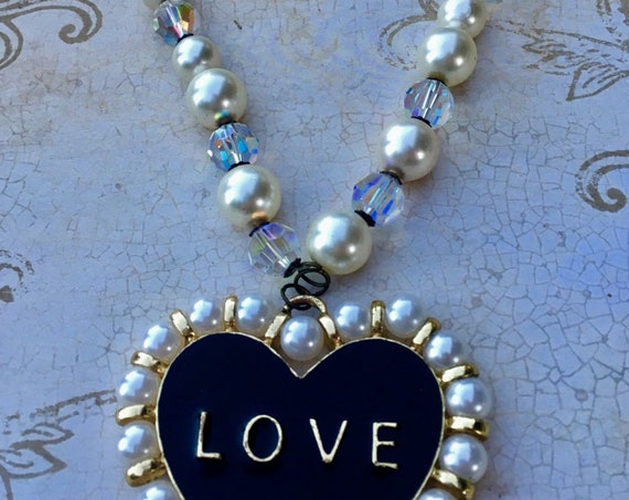 Jewelry, Necklaces, Swarovski Necklace, Wedding Jewelry, Vintage Jewelry, Necklace for Women, Heart Necklace, Pearl Necklace, Gifts For Her
