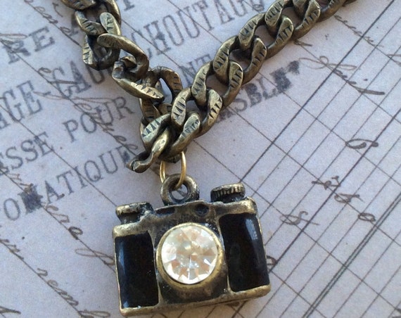 Jewelry, Necklace, Metal Chain, Camera Necklace, Charm Necklace, Necklace for Women, Jewelry for Men, Charm Necklace