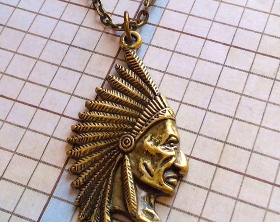 Jewelry for Men, Gift for Men, Boyfriend Necklace, Indian Necklace, Necklace for Men, Metal Necklace, Native American Jewelry