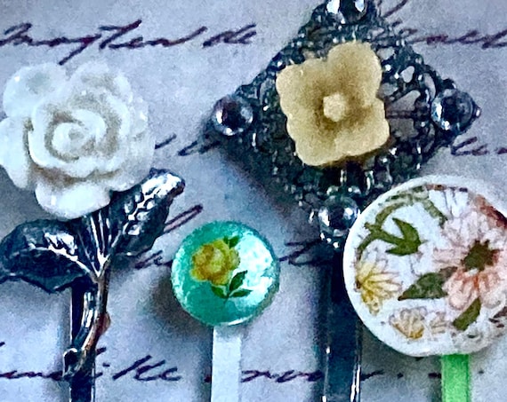 Handmade Vintage Bobby Pin Set for Women