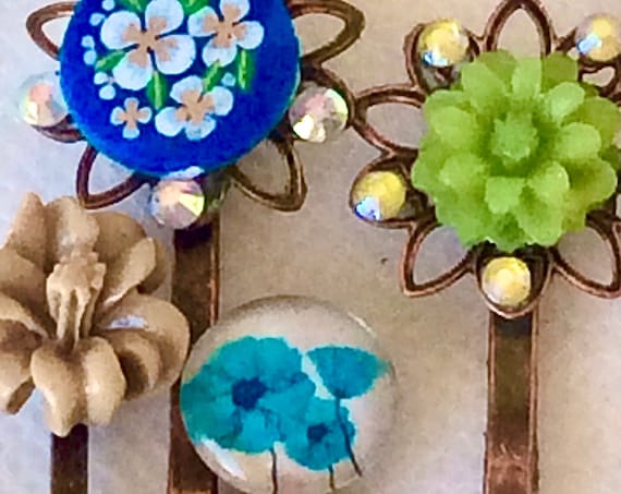Handmade Flower Hair Pin Set for Woman
