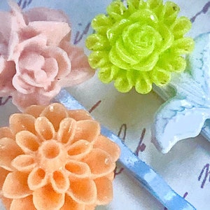 Handmade Floral Bobby Pin Set for Women