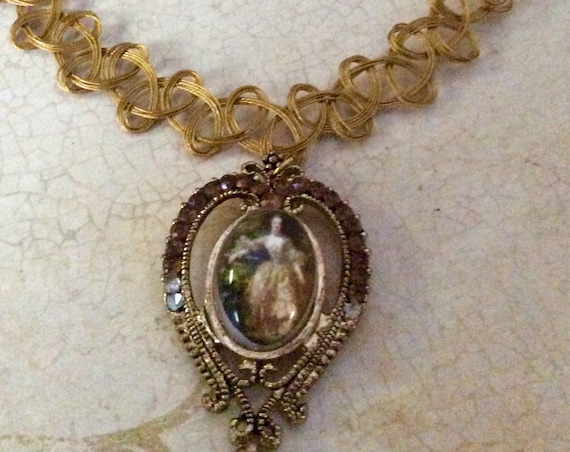 Handmade Cameo Choker Necklace for Women, Victorian Necklace, Unique Necklace, Lady Cameo Necklace, Choker Necklace for Women