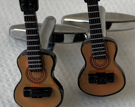 Handmade Guitar Cuff Links, Gifts for Men, Suit and Tie Accessories