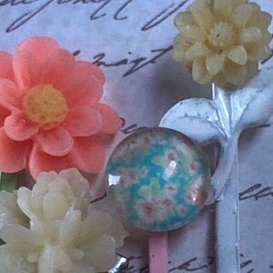 Handmade Floral Bobby Pin Set for Women