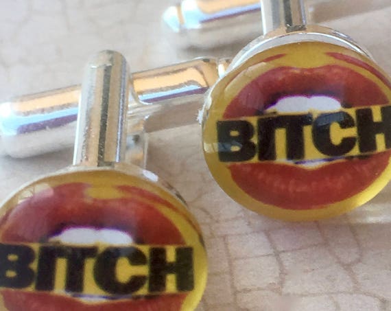Men's Cufflinks, Bitch Cufflinks, Accessories For Men, Cufflinks, Cufflink, Cufflinks for Men