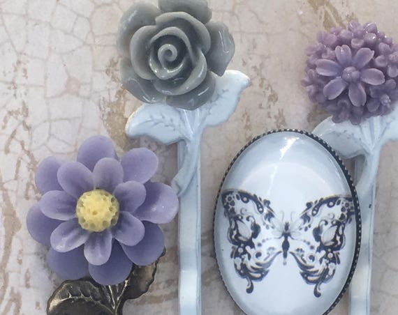 Bobby Pins, Hair Pins, Hair Clips, Hair Barrettes, Flower Hair Clips