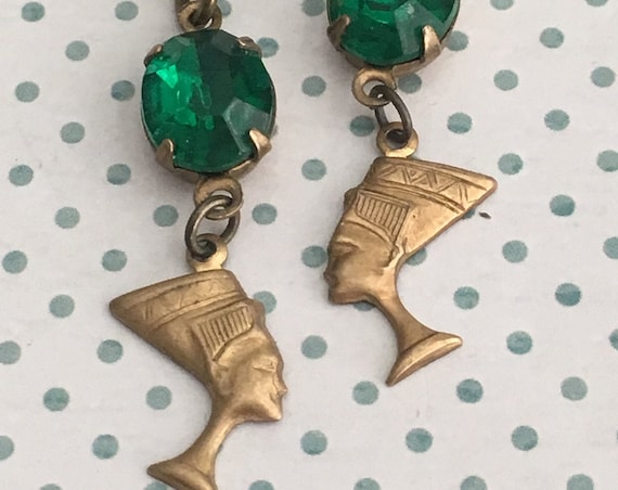 Dangle and Drop Earrings, Crystal Earrings, Swarovski Earrings, Nefertiti Earrings, Charm Earring, Hollywood Glam