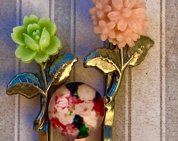 Handmade Vintage Flower Bobby Pins for Hair