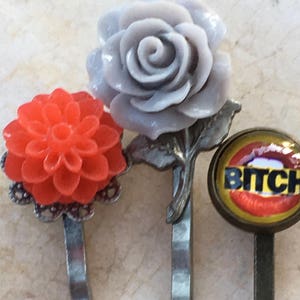 Handmade Flower Bobby Pins for Women
