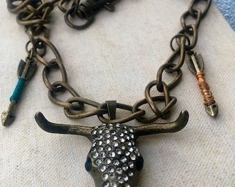 Handmade Ox Pendant Necklace for Women