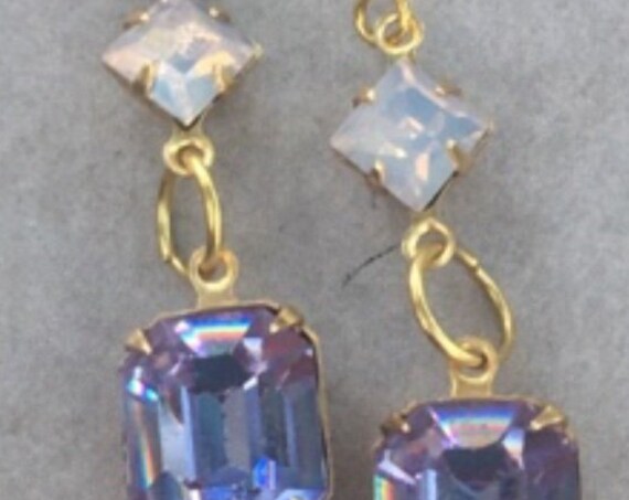 Earrings for Women, Dangle and Drop Earrings, Crystal Earrings, Vintage Earrings, Antique Jewelry, Art Deco Earrings, Vintage Jewelry