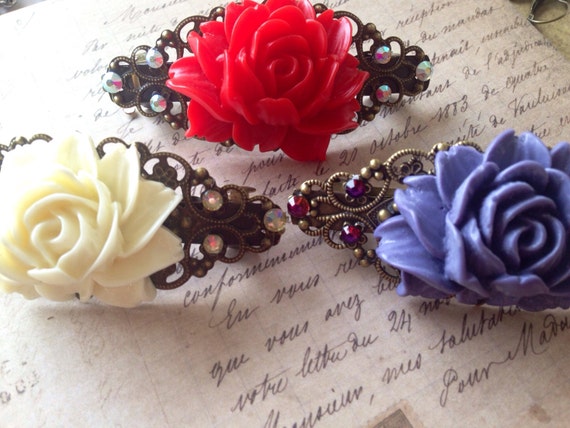 Handmade Flower Barrette for Hair