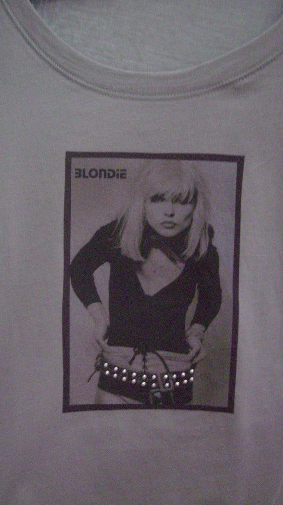 Clothing, Women's T-Shirts, Tops and Tees, Blondie T-Shirt, Debbie Harry Shirt, Shirts for Women, Fashion Shirt, Handmade Rock Shirt