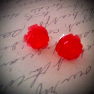 Red Rose Flower Earrings for Women image 7