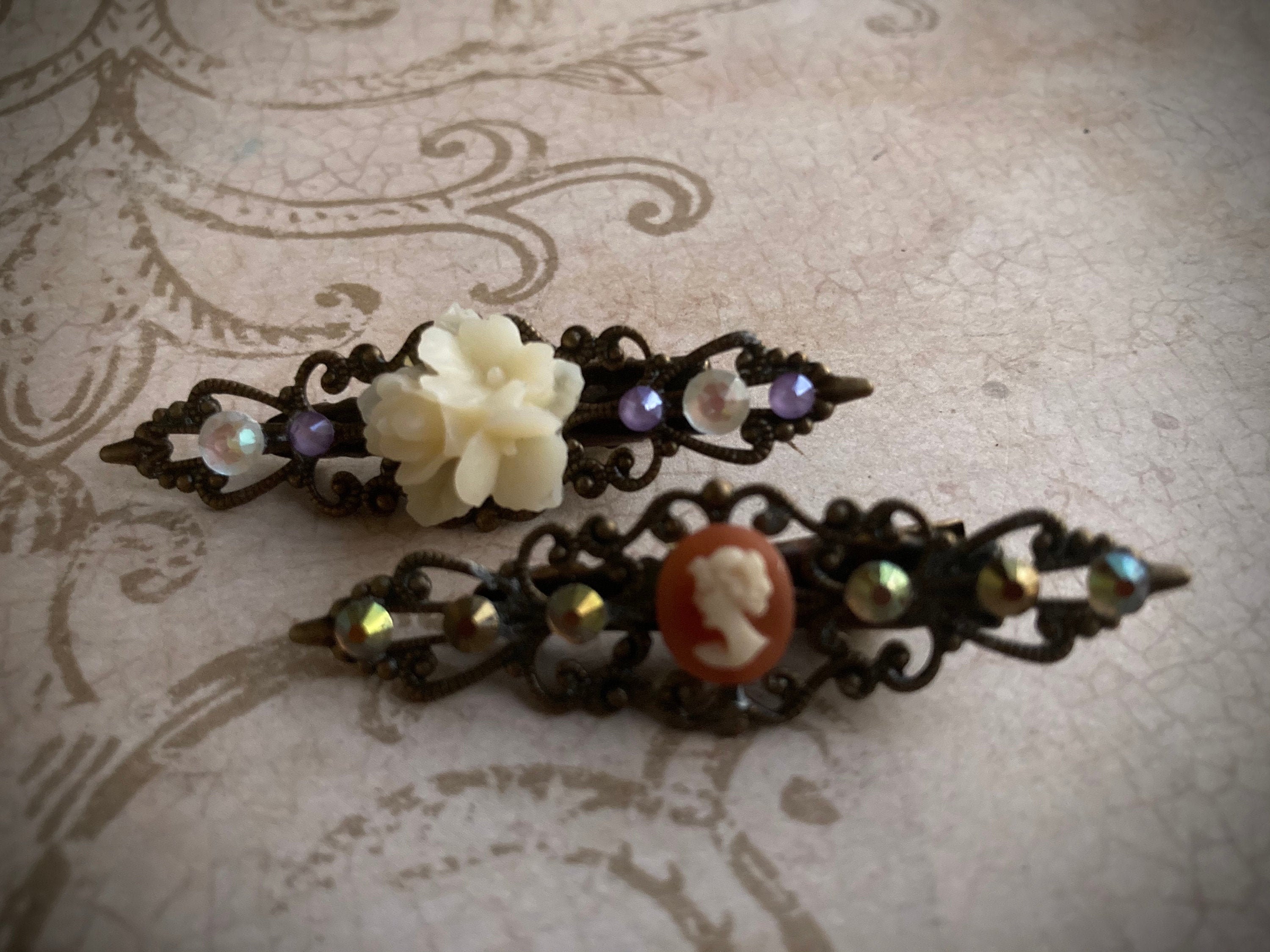 Cameo & Flower Barrettes for Women, Hair Clips, Bath and Beauty, Hair Barrettes, Wedding Hair Accessories, Bridal Hair Clips, Hair Care Cameo & Flower Barrettes for Women, Hair Clips, Bath and Beauty, Hair Barrettes, Wedding Hair Accessories, Bridal Hair Clips, Hair Care