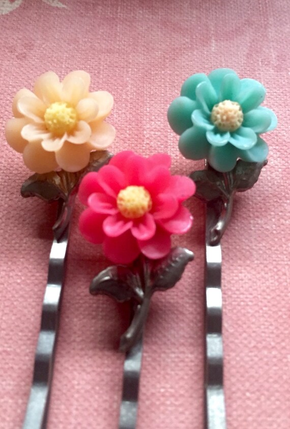 Bobby Pins, Hair Accessories, Flower Bobby Pins, Hair Pins