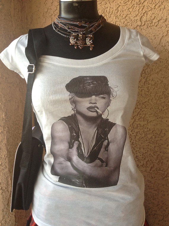 Handmade Madonna Women's T-Shirt, Madonna Tank Top, Custom Tops and Tees, Tank Top for Women, Madonna T-Shirt, Women's Shirt