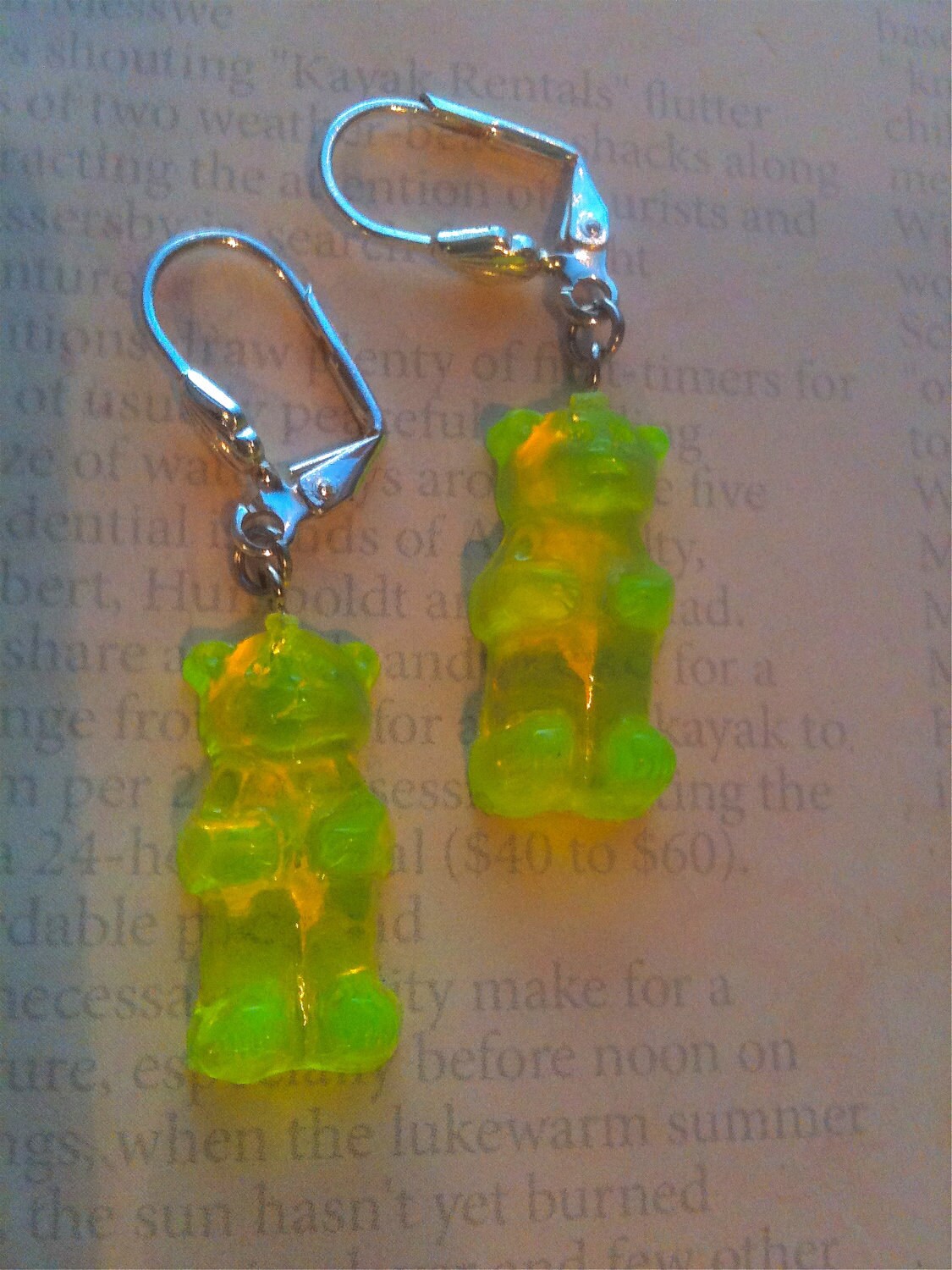 Handmade Girls Vintage Gummy Bear Earrings