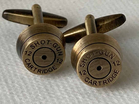 Handmade Gun Shell Cuff Links, Gifts for Men, Suit and Tie Accessories