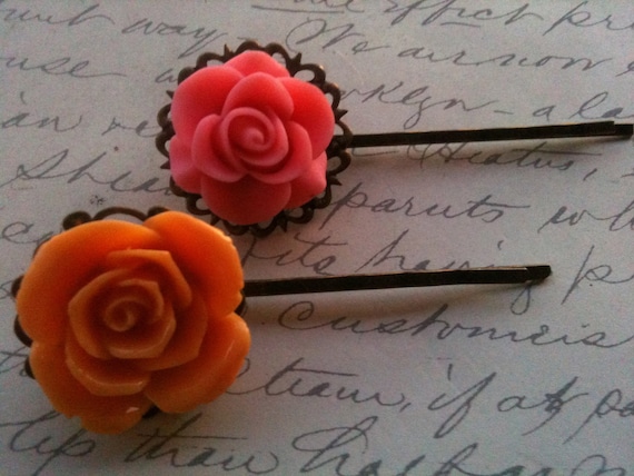 Handmade Flower Bobby Pins for Her