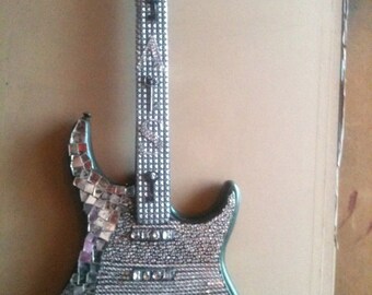 Handmade Mosaic Guitar Wall Art - Etsy