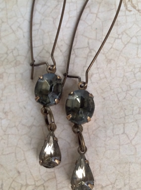 Handmade Dangle and Drop Smoky Quartz Earrings