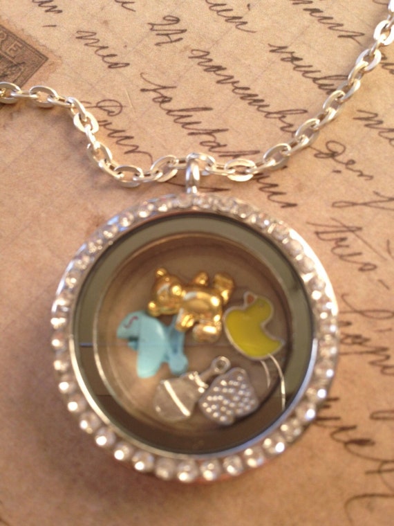 Handmade Floating Charm Necklace for Baby Boy