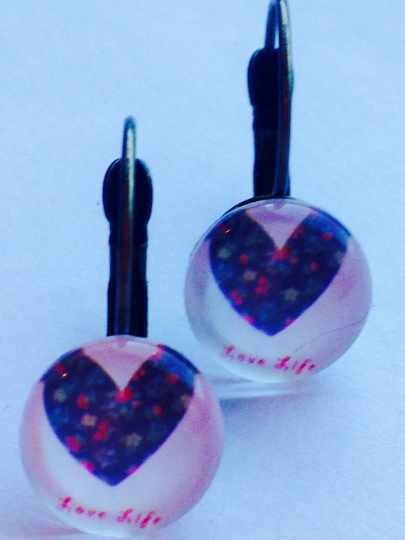 Jewelry Earrings, Heart Earrings, 3D Resin Earrings, Dangle Earrings, Pierced Earrings, Girls Earrings